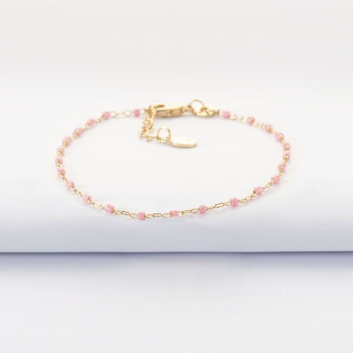 Bracelet perles Miyuki colorées - rose