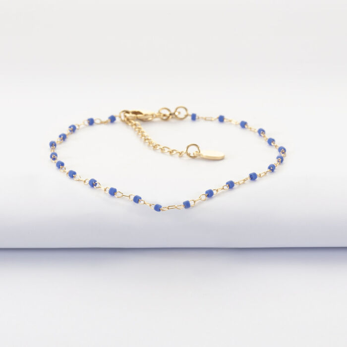 Bracelet perles Miyuki colorées - bleu