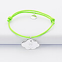 Bracelet Simple en argent 925 pour femmes, pierre soleil avec nuage en