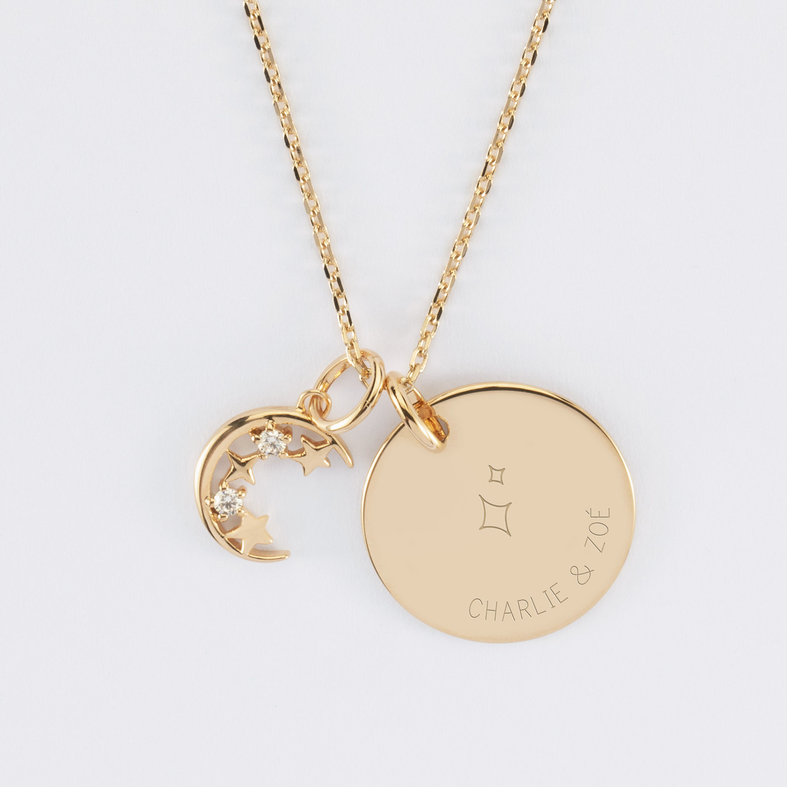 Ancien Pendentif Croix / Médaille – Plaqué Or, Style Breloque