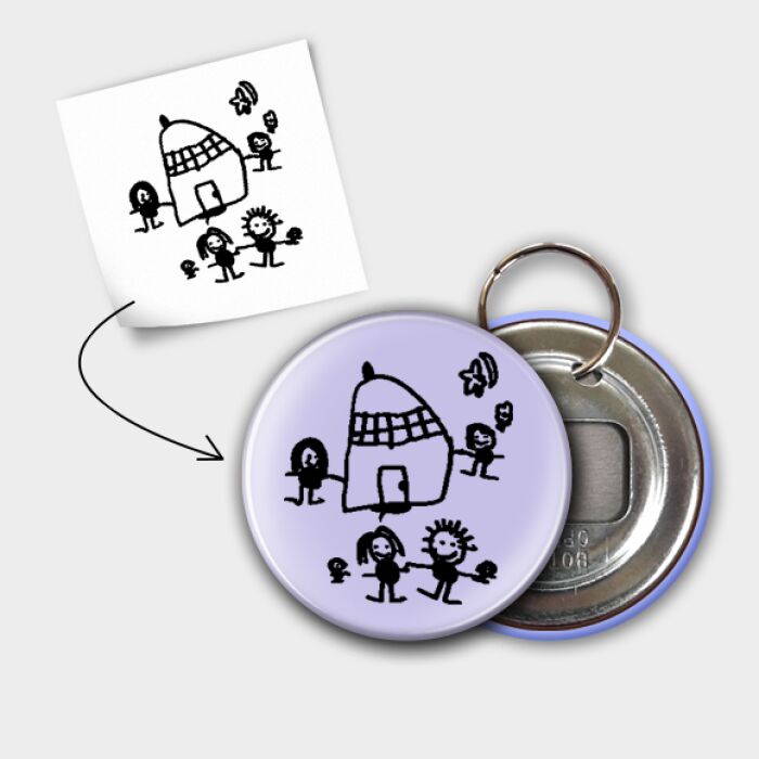 Porte clés-décapsuleur personnalisé 56mm - tutoriel