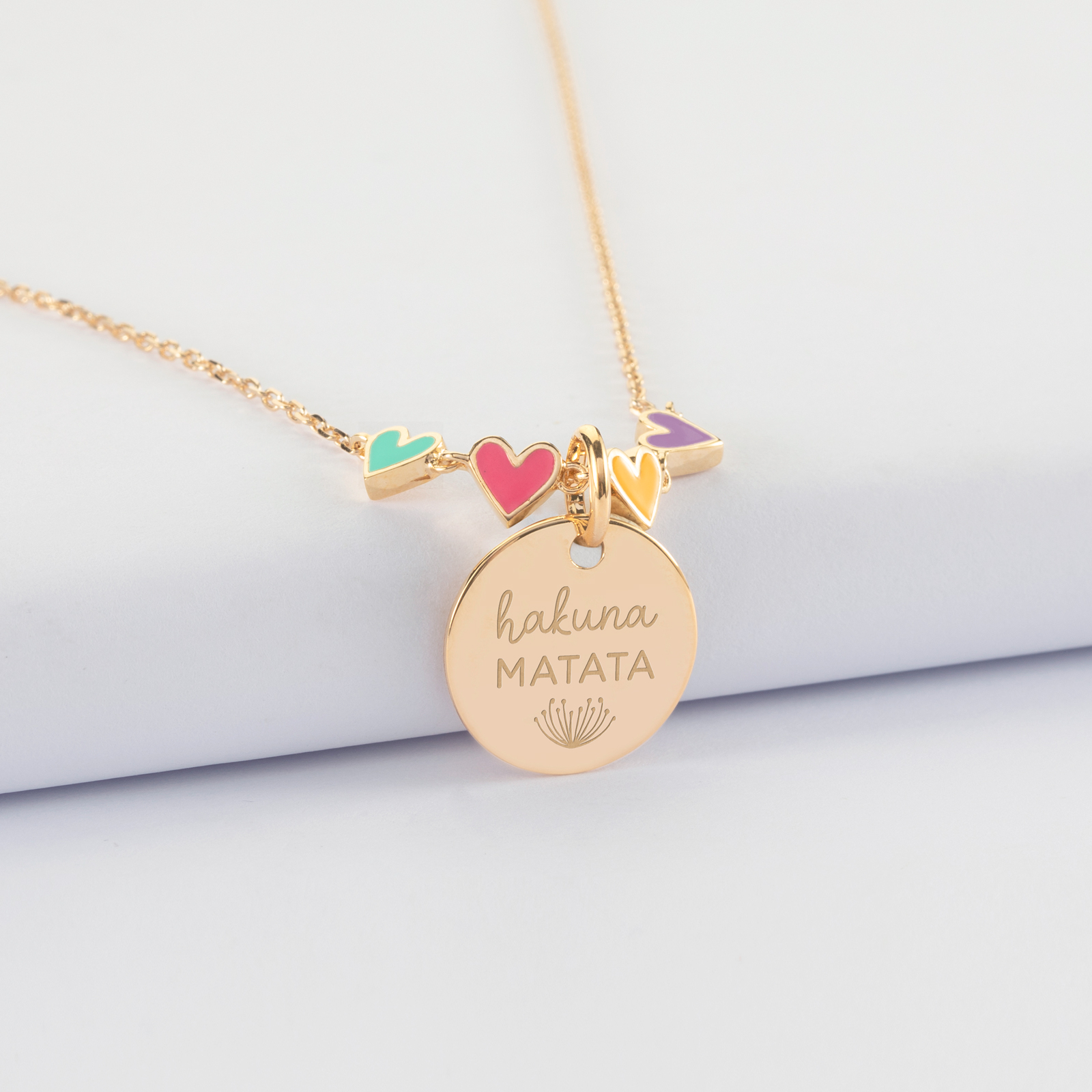 Pendentif Licorne, Argent & Laque Multicolore