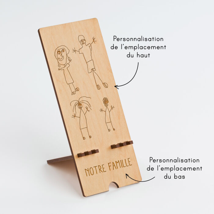 Support téléphone personnalisé bois gravé - tutoriel