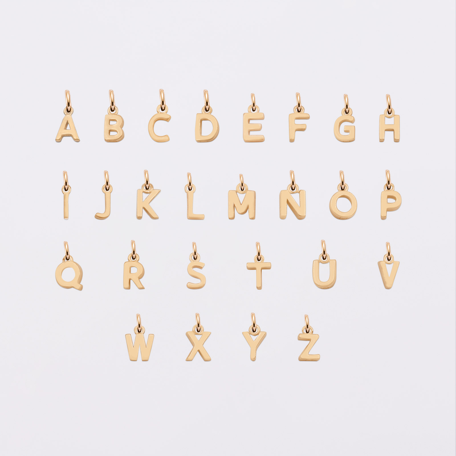 NKlaus Ciondolo a catena lettera piccola S 333 oro giallo 8 carati 6x5mm alfabeto per bambini 1349