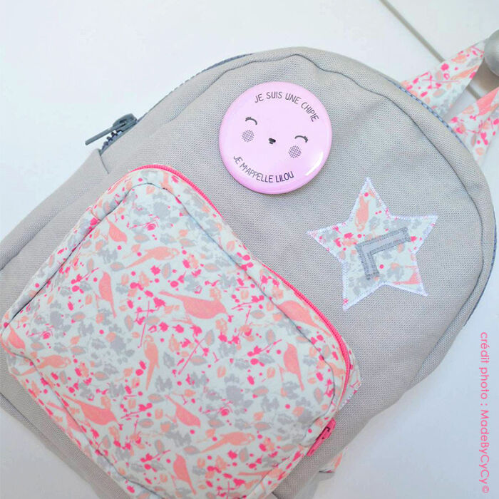 Badge prénom sac à dos