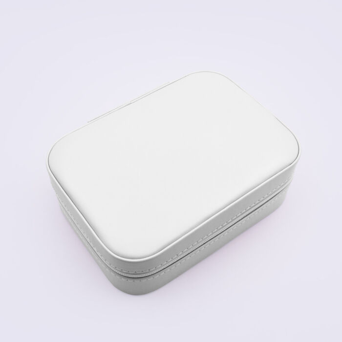 Boite à bijoux de voyage 15,5x11x5cm - blanche