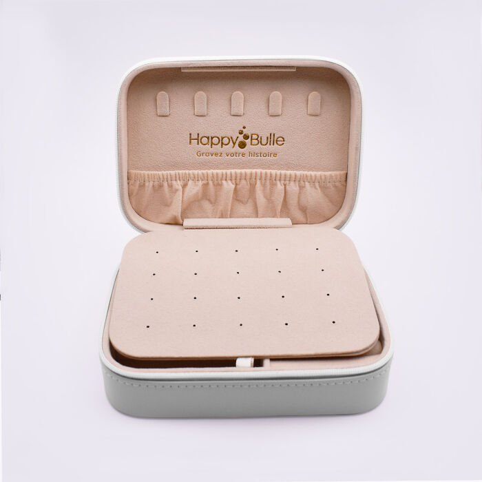 Boite à bijoux de voyage 15,5x11x5cm - logo