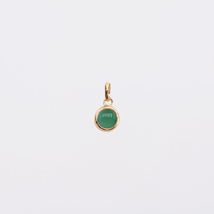 Breloque pierre naturelle et plaqué or 8 mm - aventurine