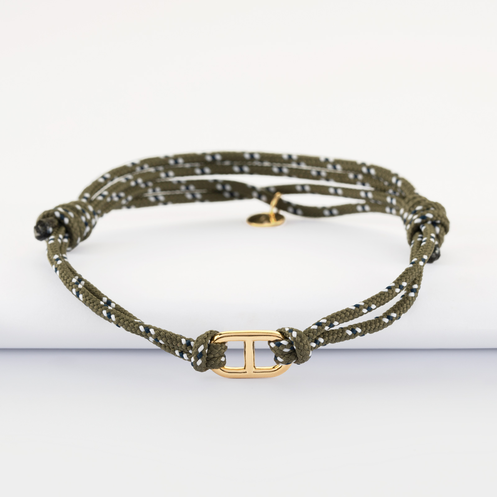 Bracelet Noir Zense à Nœud Marin Ajustable - ZB0321 - Homme