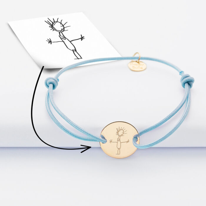 Personalised engraved gold plated 2-hole medallion bracelet 15mm - tutorial