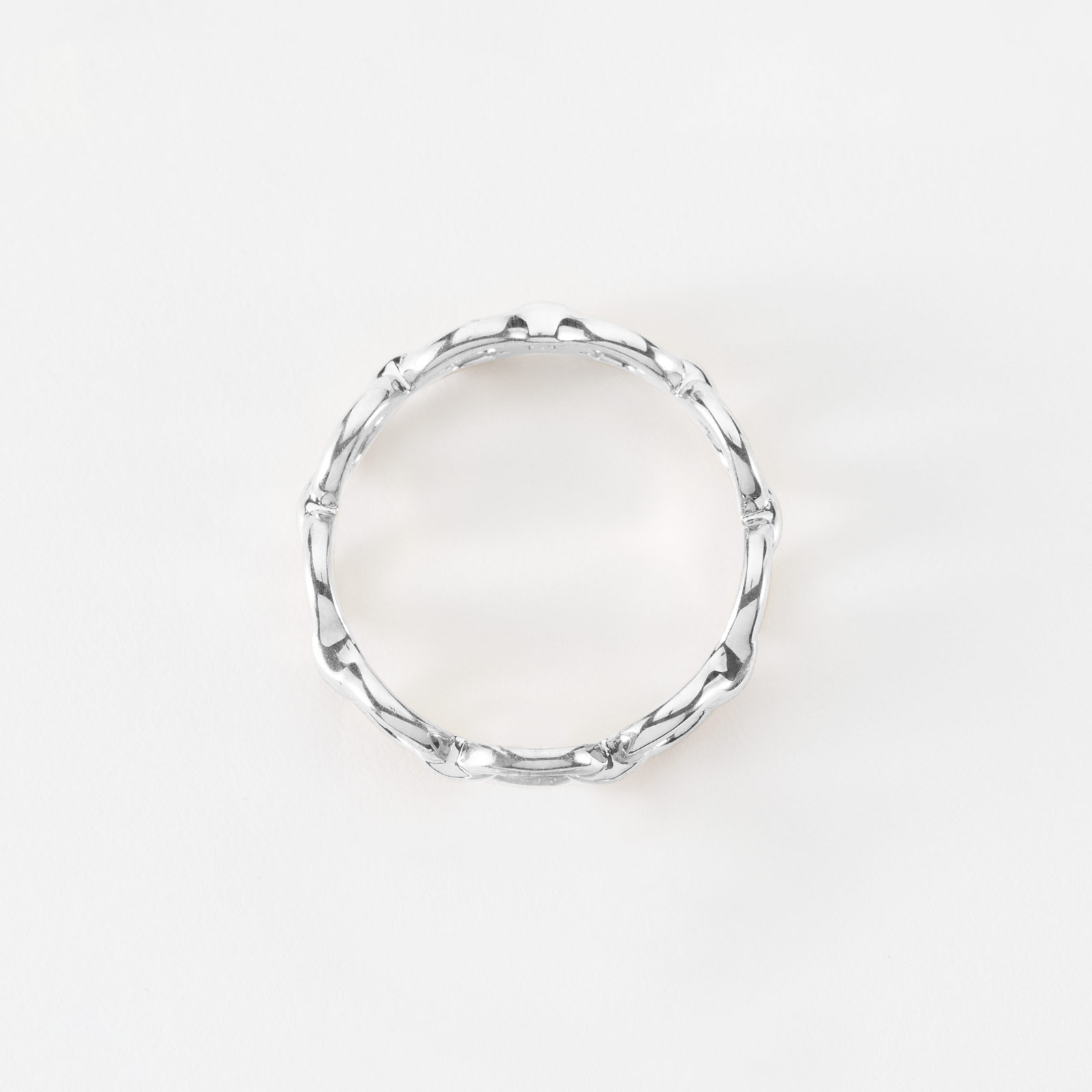 Round Chain Ring Silver Round Link Chain Ring | HappyBulle