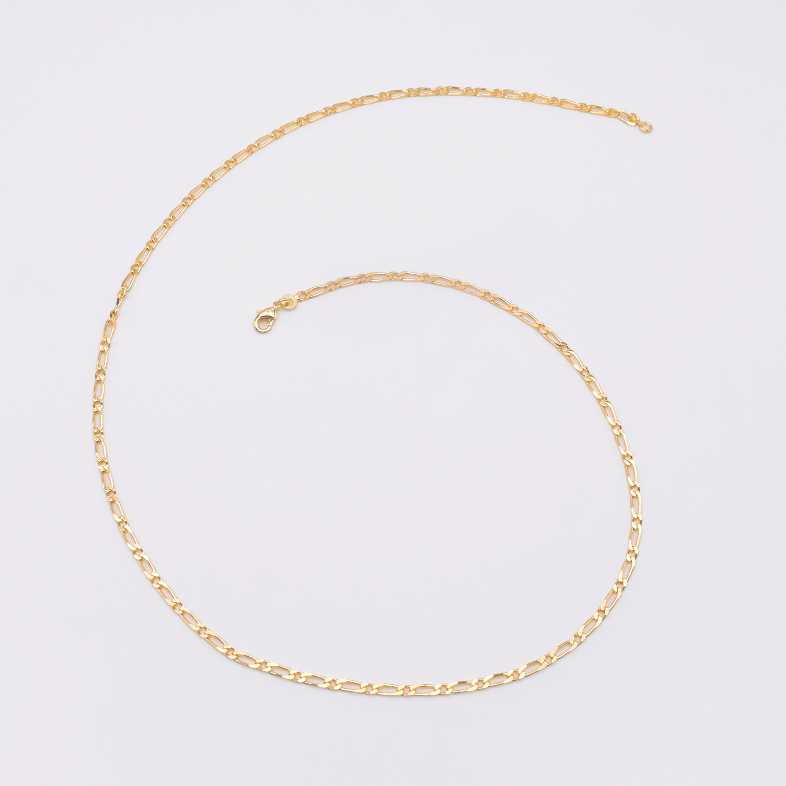 Bracelet De Cheville Femme En Cuivre Plaqué Or - Chaîne Figaro Avec Pendentif Constellation (22 Cm, 4,5 Mm) - 7