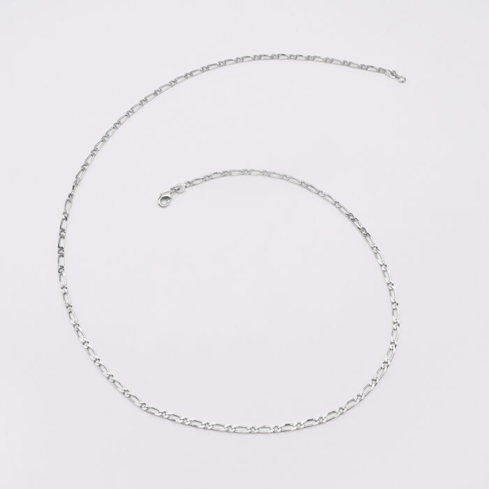 Chaîne maille figaro argent - en rond