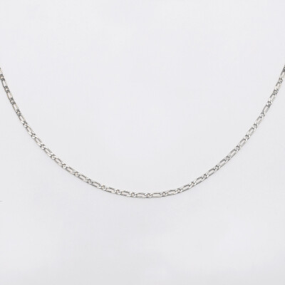 Chaîne maille figaro argent - plat