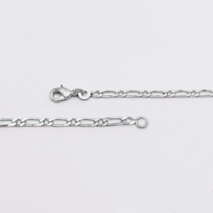 Chaîne maille figaro argent - détails