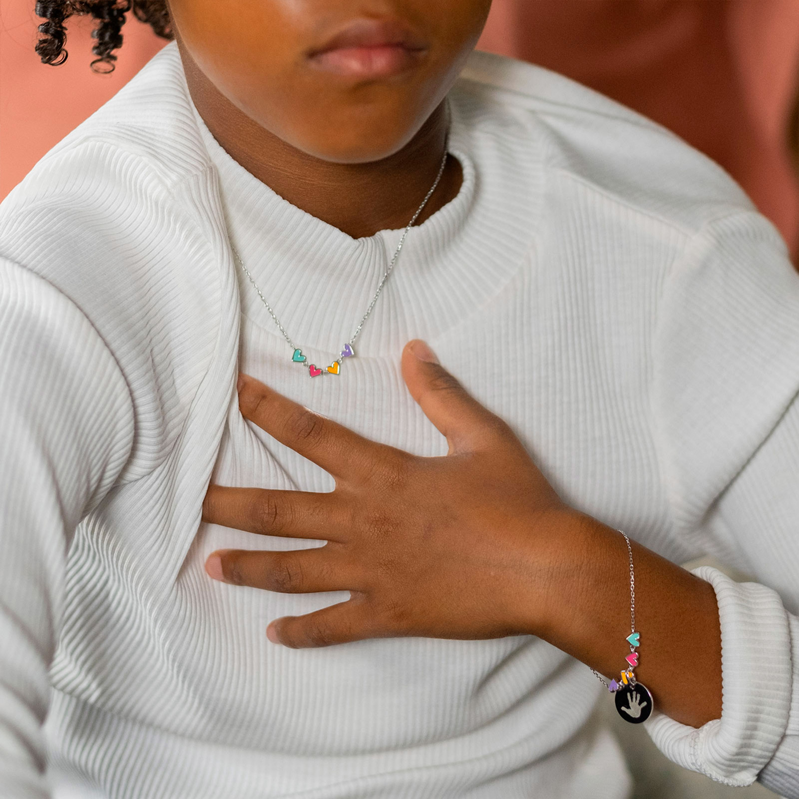 Collier Pour Enfants - PETIT COEUR, Argent 925, Plaqué Or, Plaqué Or Rose, Chaîne En Argent Filigrane, Jolis Bijoux Pour Enfants, Idée Cadeau, Anniversaire - France