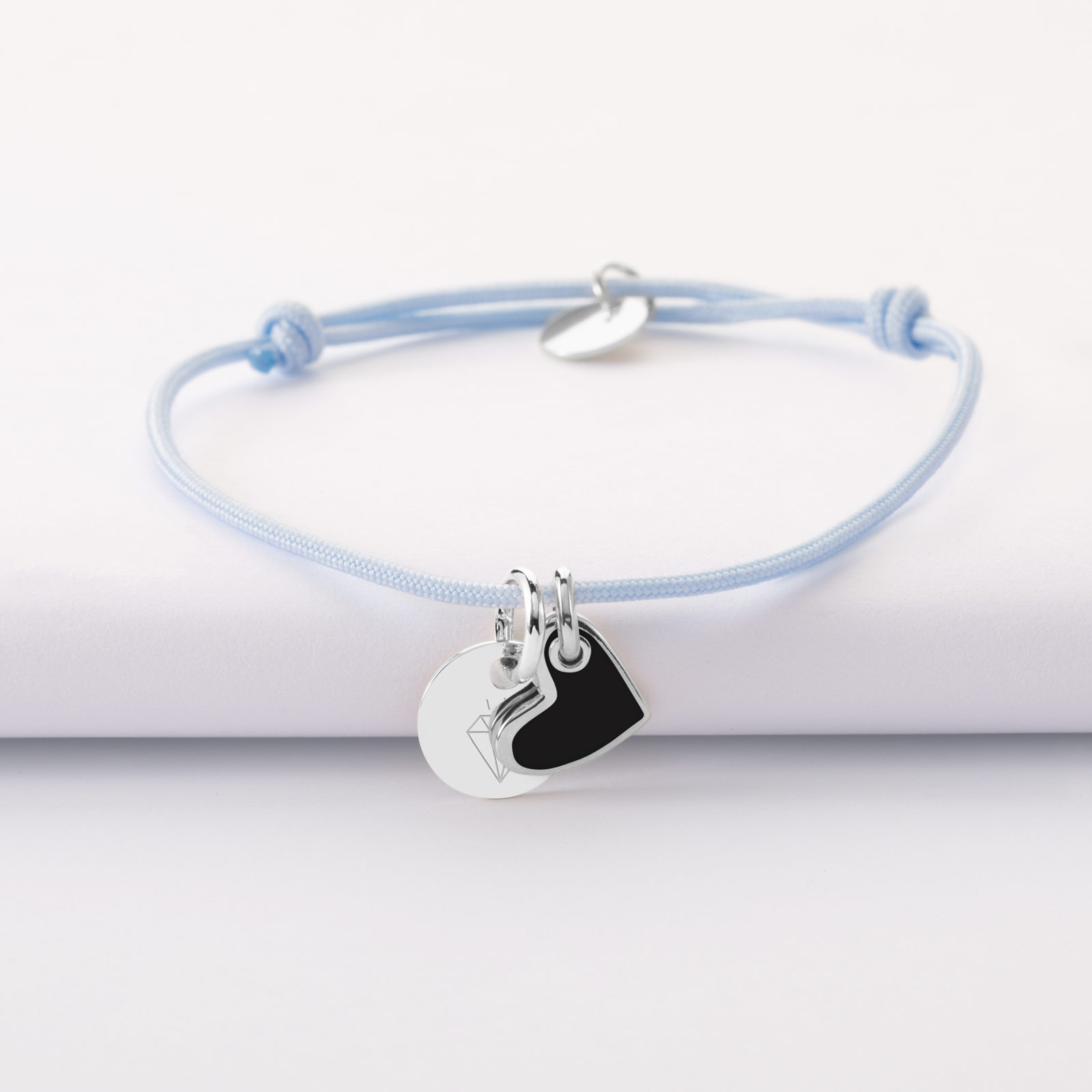 Bracelet Vintage Gravé Main – Couleur Argent Avec émail Bleu – Bijou Fantaisie Pour Femme – Occasion
