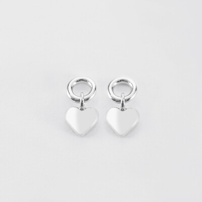 Boucles d'oreilles mini coeur bombé argent