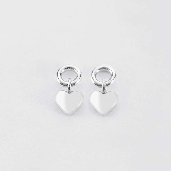 Boucles d'oreilles mini coeur bombé argent