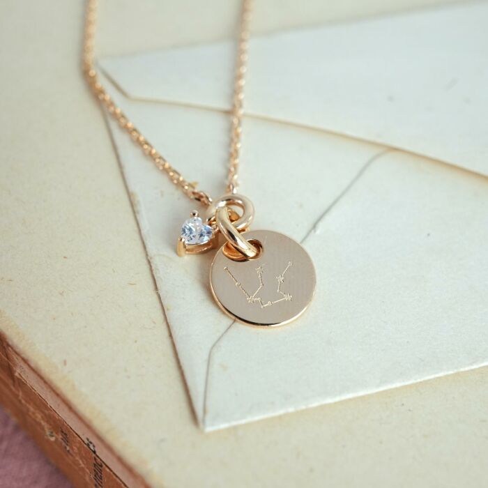 Collier mini coeur scintillant personnalisé médaille plaqué or 10 mm