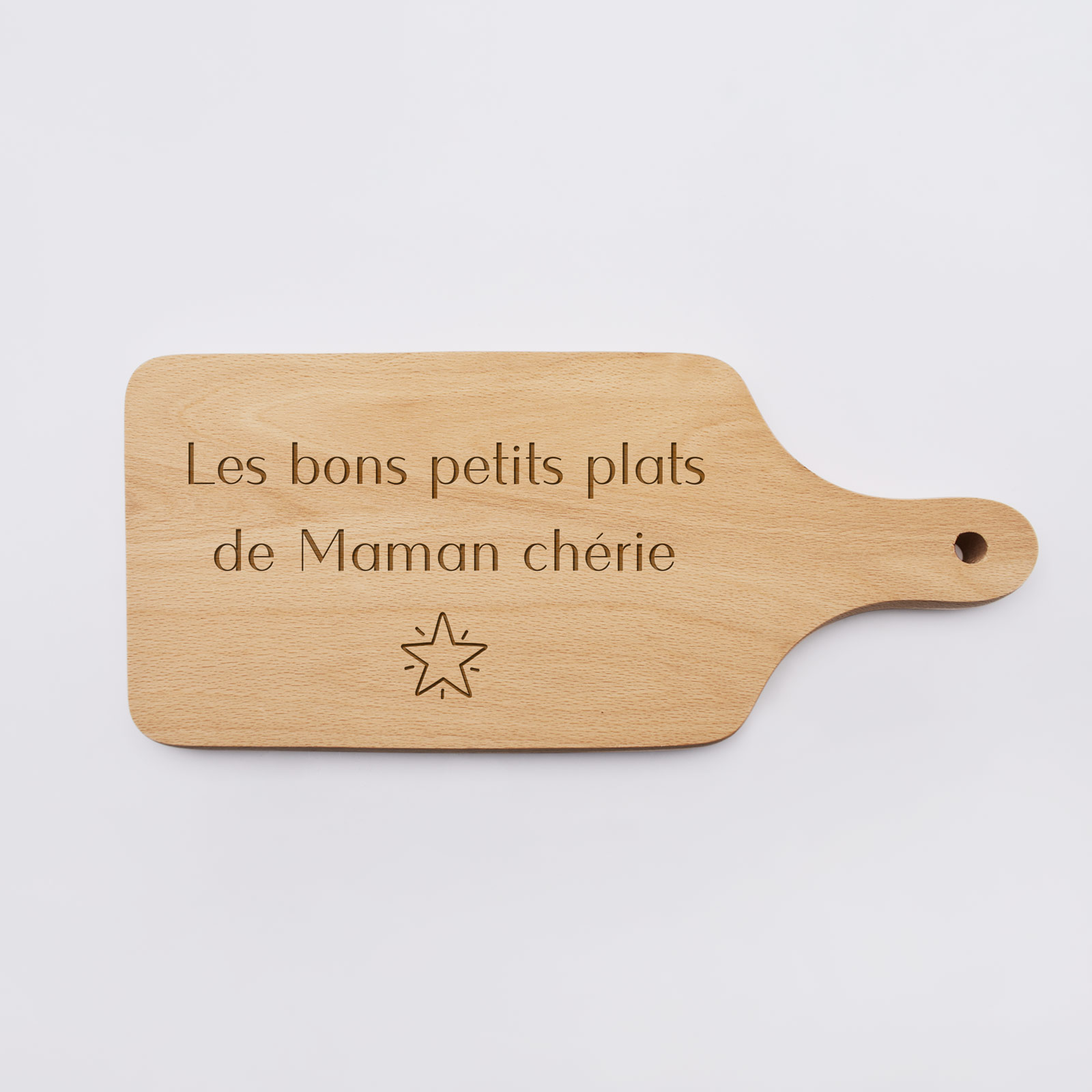 Planche à Découper En Bois Gravée Sur Mesure - 40x25 Cm - Personnalisable - Marque Chef Remi