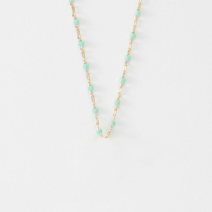 Collier perles Miyuki colorées - vert