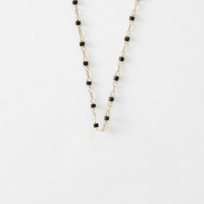 Collier perles Miyuki colorées - noir