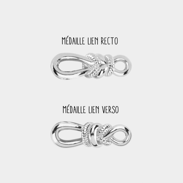 Visuel recto verso médaille Le Lien - argent