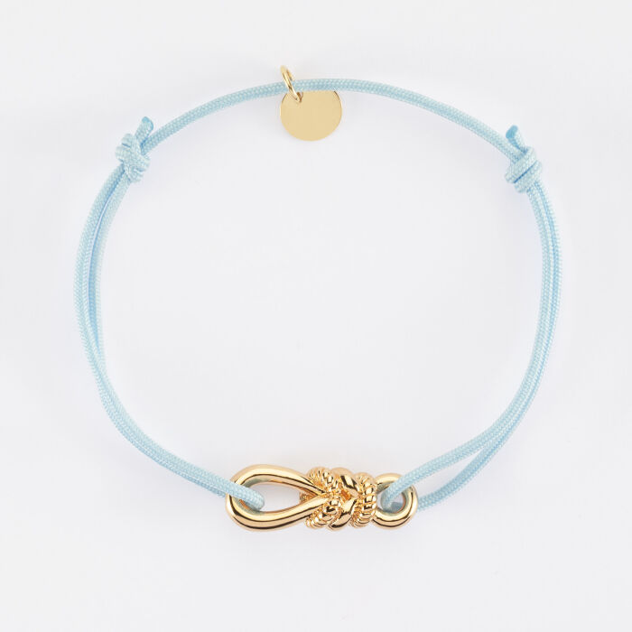 Bracelet cordon "Le lien" plaqué or - HappyBulle x Lilylovesfashion - vue de haut