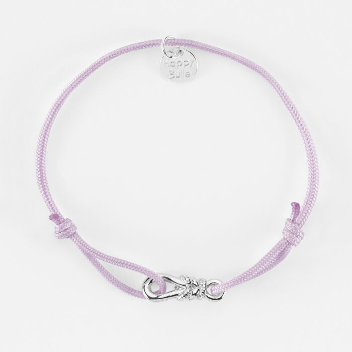 Bracelet enfant cordon "Le lien" argent 17x6 mm - HappyBulle x Lilylovesfashion - vue de haut