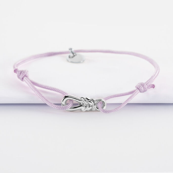 Bracelet enfant cordon "Le lien" argent 17x6 mm - HappyBulle x Lilylovesfashion - vue de face