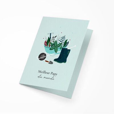 Carte message cadeau - Meilleur papy du monde