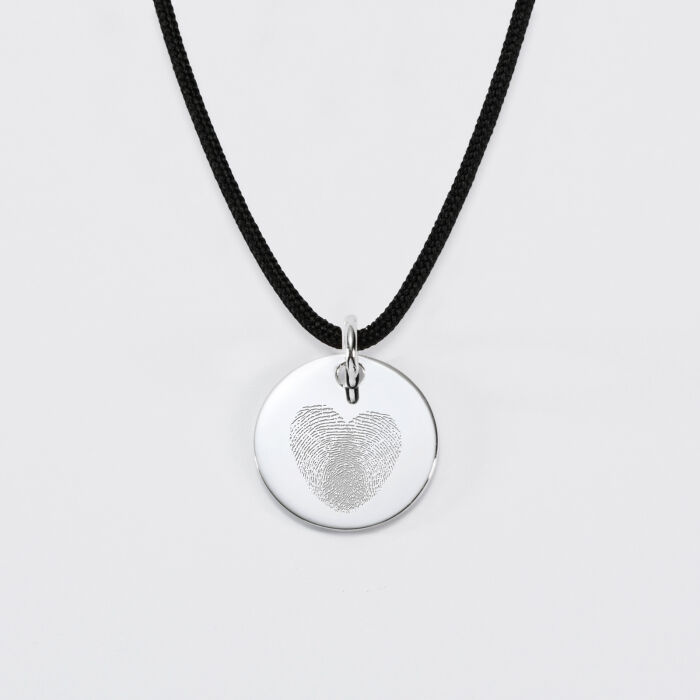 Pendentif personnalisé médaille gravée argent 15 mm - EVJF - Empreintes