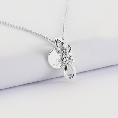 Pendentif enfant argent "Le lien" 17x6 mm et médaille 10 mm - HappyBulle x Lilylovesfashion - A