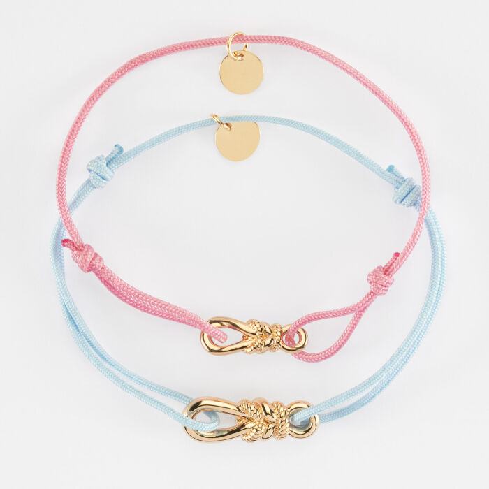Duo de bracelets plaqué or "Le lien" 23,5x8 mm et 17x6mm - HappyBulle x Lilylovesfashion - Duo femme et enfant