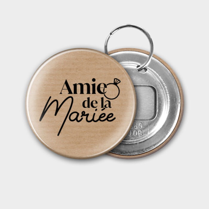 Accessoire kraft 56 mm personnalisé EVJF - Personnalisation 2