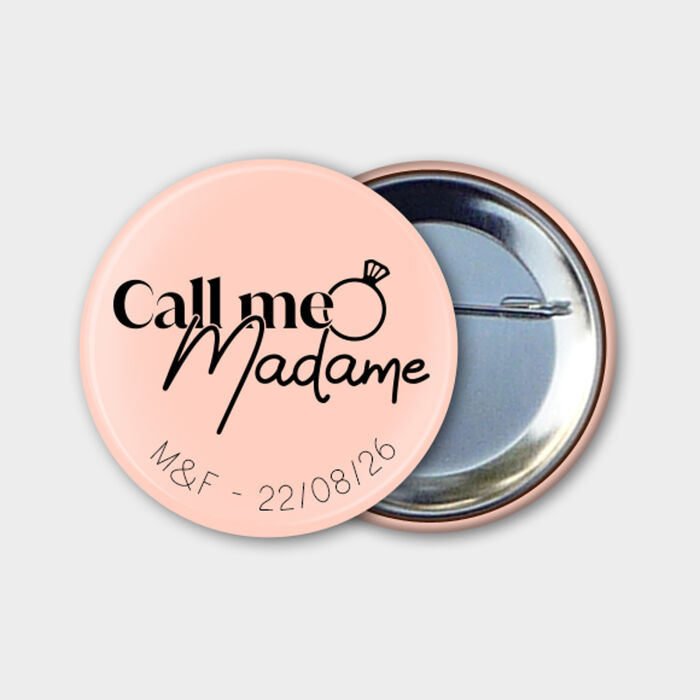 Badge EVJF personnalisé 56mm - Personnalisation 3