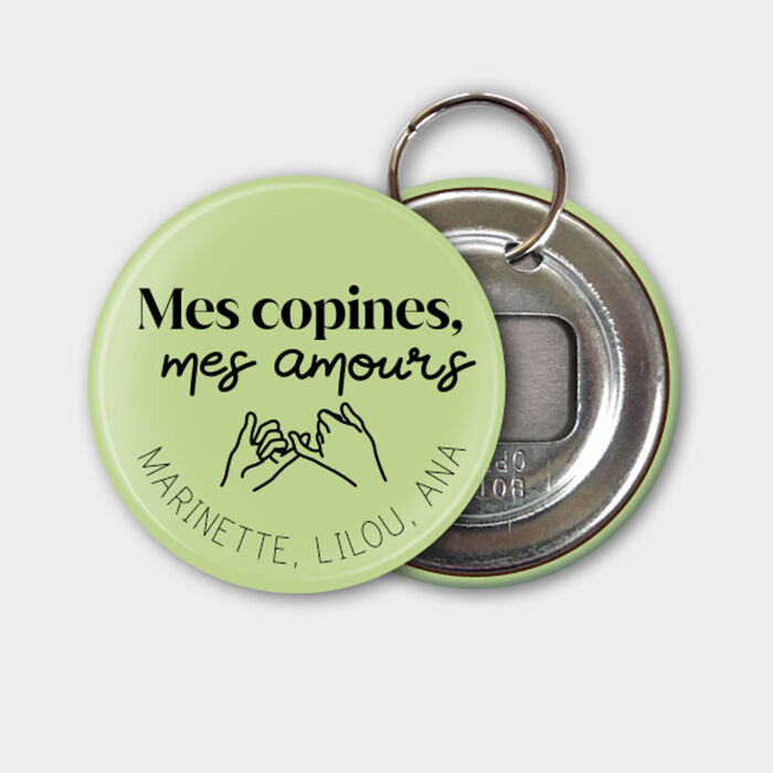 Porte clés-décapsuleur EVJF personnalisé 56mm - Personnalisation 3