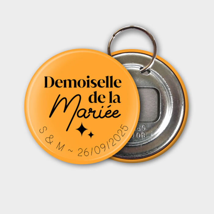 Porte clés-décapsuleur EVJF personnalisé 56mm - Personnalisation 2