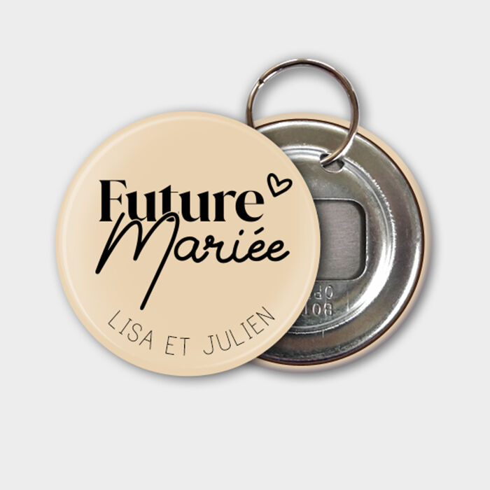 Porte clés-décapsuleur EVJF personnalisé 56mm - Personnalisation 1