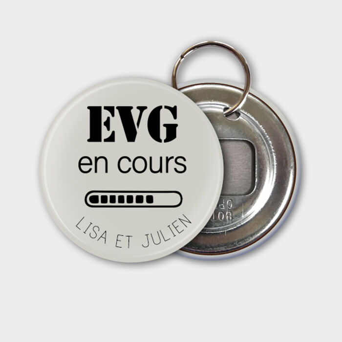 Porte clés-décapsuleur personnalisé 56mm EVG - Personnalisation 7