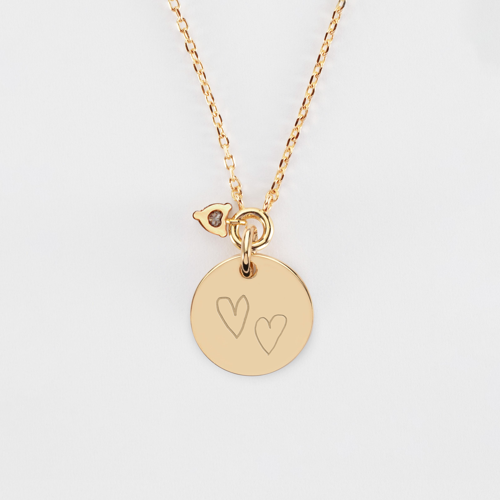 Médaillon Cœur En Or Plaqué Avec Lettre C - Pendentif 2 Cm, Breloque, Occasion En Bel état