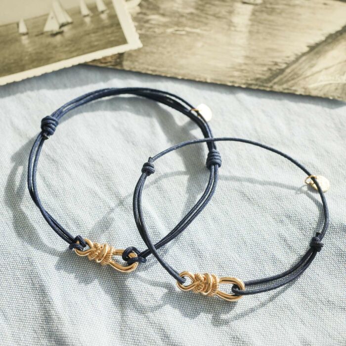 Bracelet cordon "Le lien" plaqué or - HappyBulle x Lilylovesfashion - Ambiance Duo