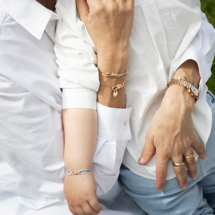 Duo de bracelets "Le lien" plaqué or - HappyBulle x Lilylovesfashion