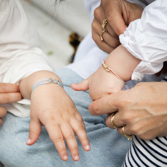 Bracelet enfant cordon "Le lien" plaqué or - HappyBulle x Lilylovesfashion