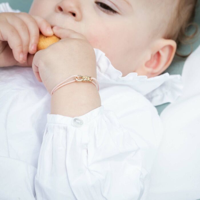Bracelet enfant cordon "Le lien" plaqué or - HappyBulle x Lilylovesfashion