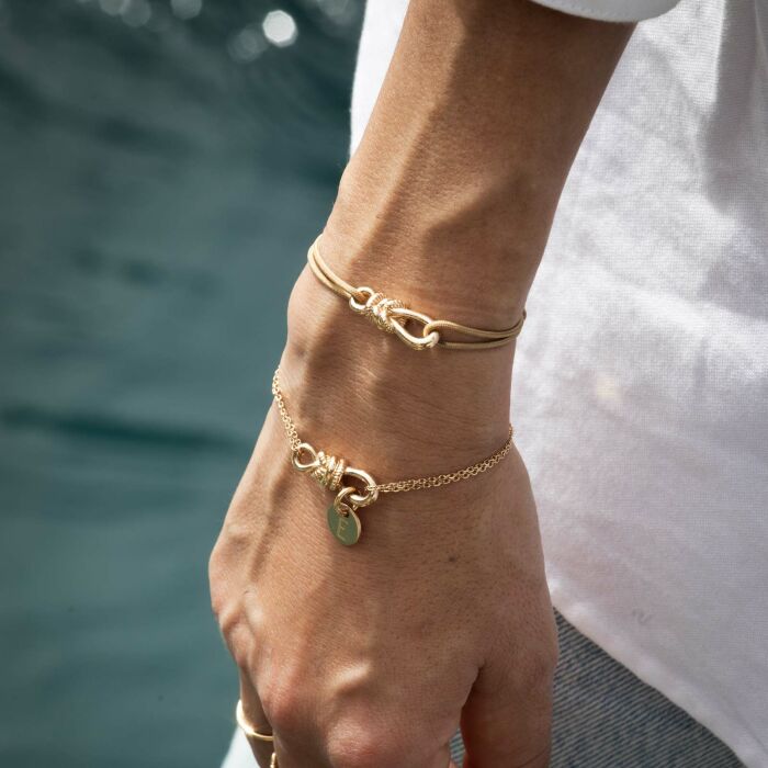 Duo de bracelets "Le lien" plaqué or - HappyBulle x Lilylovesfashion