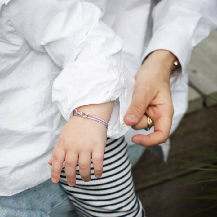 Bracelet enfant cordon "Le lien" argent - HappyBulle x Lilylovesfashion