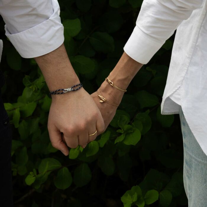 Bracelet homme cordage marin simple "Le lien" argent - HappyBulle x Lilylovesfashion