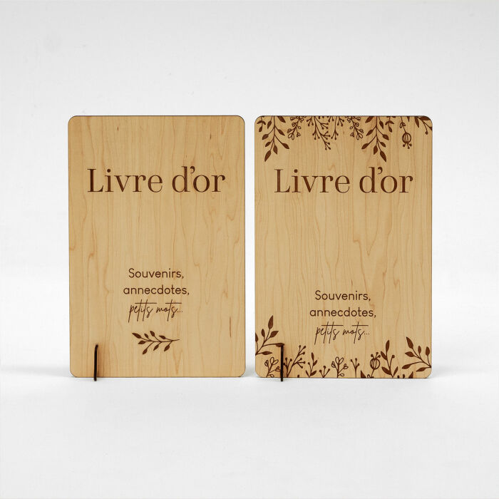 Panneau livre d'or illustré bois 243x346 - Bohème